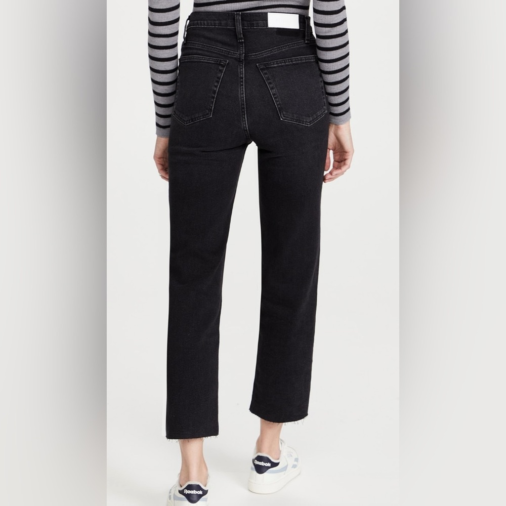 Re/Done 70’s Stovepipe High Rise Cropped Raw Hem Jean 26 - Picture 2 of 10